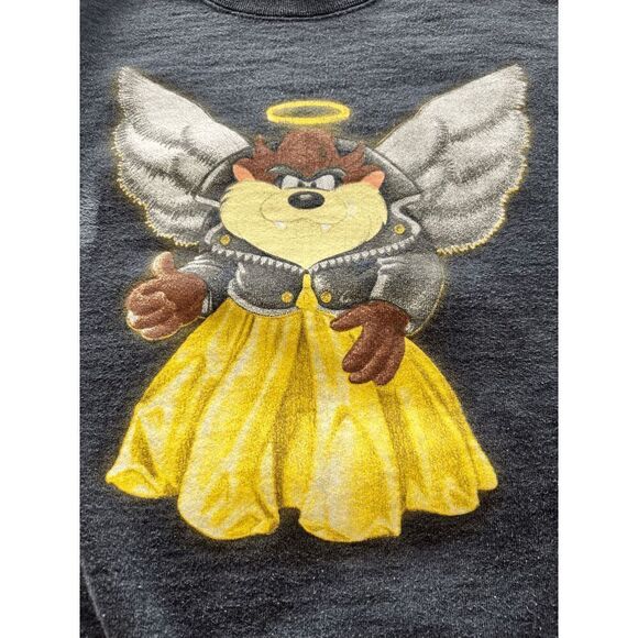 Vintage Warner Bro Taz Devil Angel Sweatshirt size XL made in USA - Picture 2 of 10